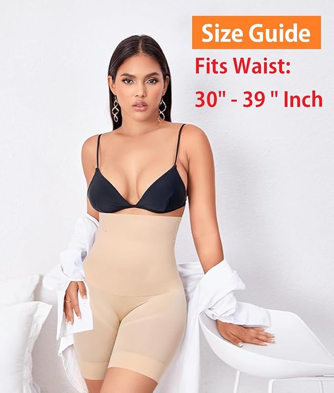 4-in-1 Shaper - Quick Slim Shape Wear Tummy, Back, Thighs, Hips - Black/Efffective Seamless Tummy Tucker