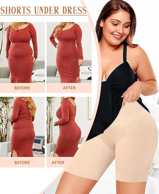 4-in-1 Shaper - Quick Slim Shape Wear Tummy, Back, Thighs, Hips - Black/Efffective Seamless Tummy Tucker